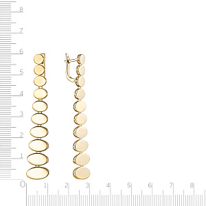 Серьги с английским замком из серебра с позолотой