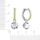 Серьги с английским замком из серебра