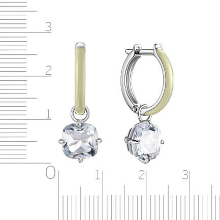 Серьги с английским замком из серебра