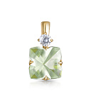 Подвеска из желтого золота с фианитом