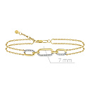 Браслет декоративный из желтого золота с бриллиантами, плетение якорное