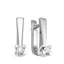 Серьги из белого золота с бриллиантами