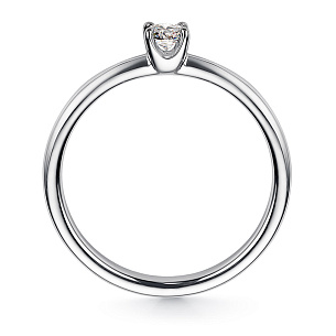 Кольцо из белого золота с бриллиантом