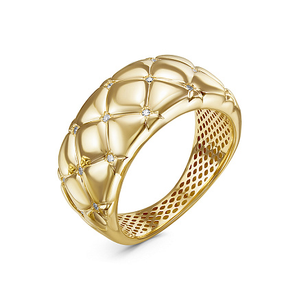 Кольцо из желтого золота с бриллиантами