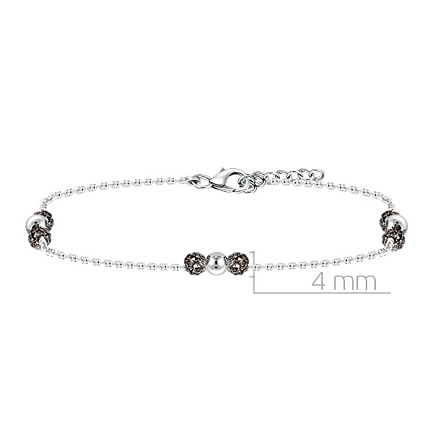 Браслет декоративный из серебра