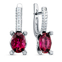 Серьги из белого золота с бриллиантами