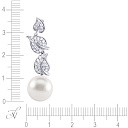 Подвеска из белого золота с бриллиантами, жемчугом