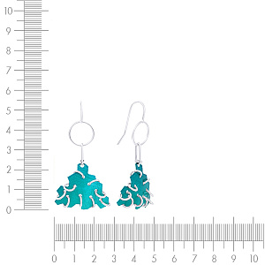 Серьги из серебра с эмалью