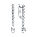 Серьги из белого золота с бриллиантами