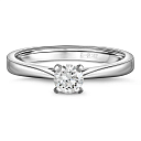 Кольцо из белого золота с бриллиантом