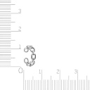 Серьга одиночная из серебра