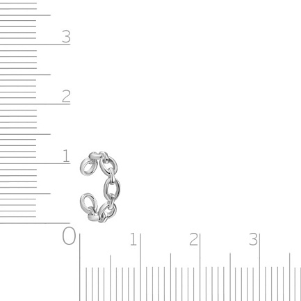 Серьга одиночная из серебра