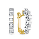 Серьги из желтого золота с бриллиантами