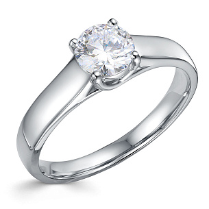 Кольцо из платины с бриллиантом