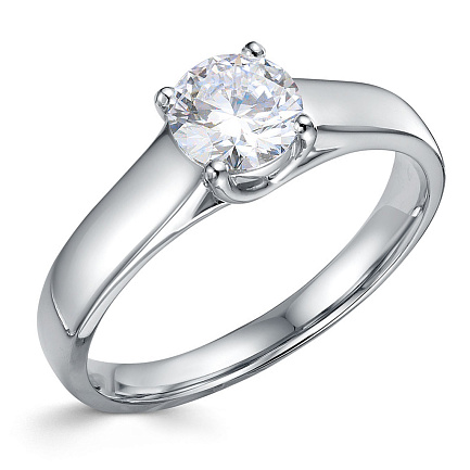 Кольцо из платины с бриллиантом