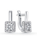 Серьги из белого золота с бриллиантами