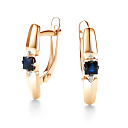 Серьги с английским замком из красного золота