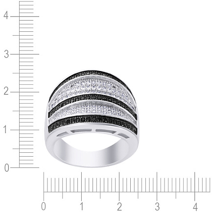 Кольцо из серебра с фианитом