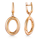 Серьги с английским замком из красного золота