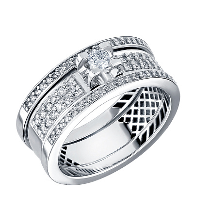 Кольцо двойное