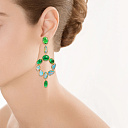 Серьги с английским замком из желтого золота с бриллиантами