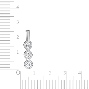 Подвеска из белого золота с бриллиантами