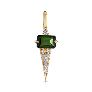 Подвеска из желтого золота с бриллиантами