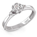 Кольцо из белого золота с бриллиантами