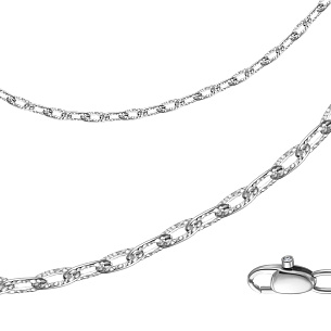 Цепь декоративная из белого золота с бриллиантом