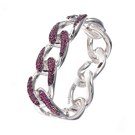 Кольцо из серебра с фианитом