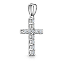Крест декоративный из белого золота с бриллиантами