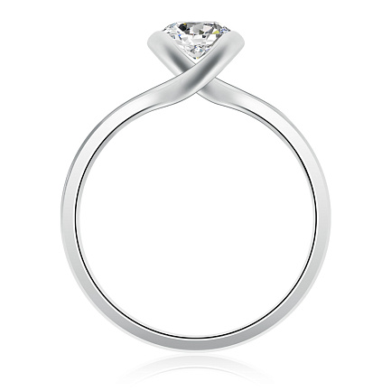 Кольцо из серебра с фианитом