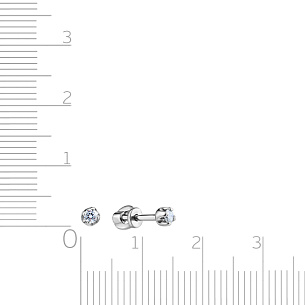 Пусеты из белого золота с бриллиантами