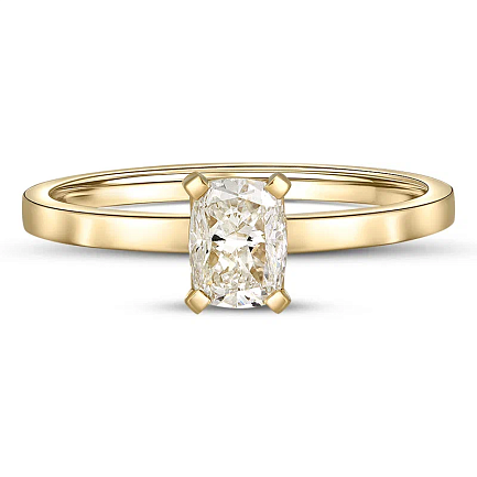 Кольцо из желтого золота с бриллиантом