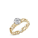 Кольцо из желтого золота с бриллиантом