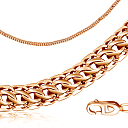 Цепь ручной работы из красного золота, плетение каприз
