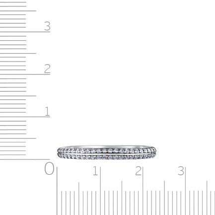 Кольцо из серебра с фианитом