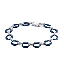 Браслет декоративный из серебра с керамикой