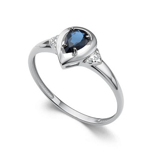 Кольцо из белого золота с бриллиантом