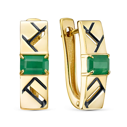 Серьги с английским замком из серебра