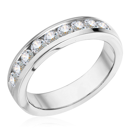 Кольцо из белого золота с бриллиантами