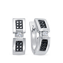 Серьги из белого золота с бриллиантами