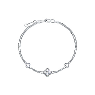 Браслет из белого золота с бриллиантом