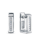 Серьги из белого золота с бриллиантами