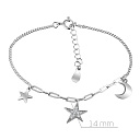 Браслет декоративный из серебра с фианитом