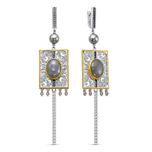 Серьги с английским замком из серебра