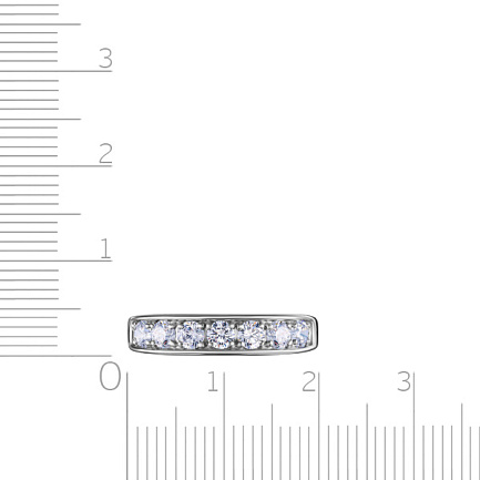 Кольцо из серебра с фианитом