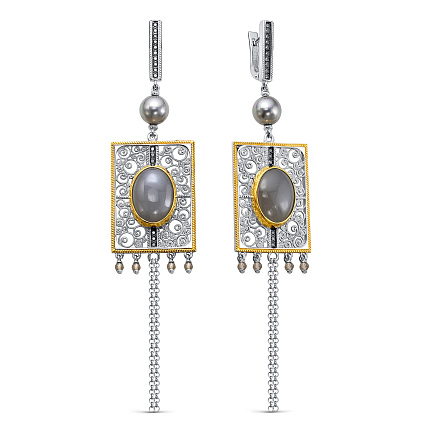 Серьги с английским замком из серебра