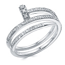 Кольцо из белого золота с бриллиантами