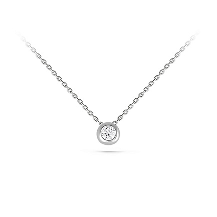 Колье из белого золота с бриллиантом